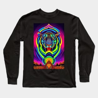 Psychedelic Pop art - TIGER Long Sleeve T-Shirt